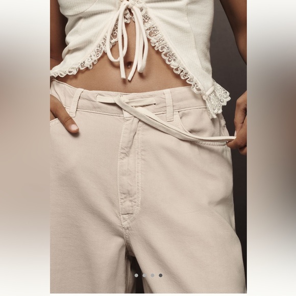 Pilcro Cream Wide-Leg Pants - Picture 4 of 7